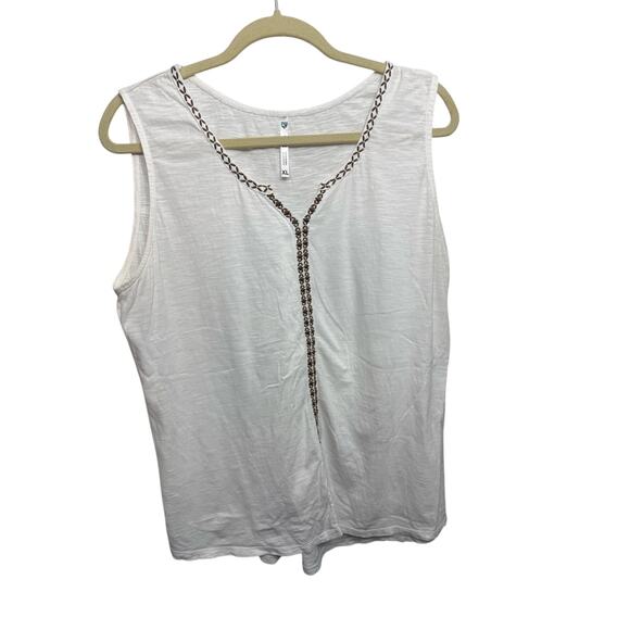 KÜHL Sleeveless Embroidered V-Neck Top Women’s XL Boho Gorpcore - Picture 2 of 7